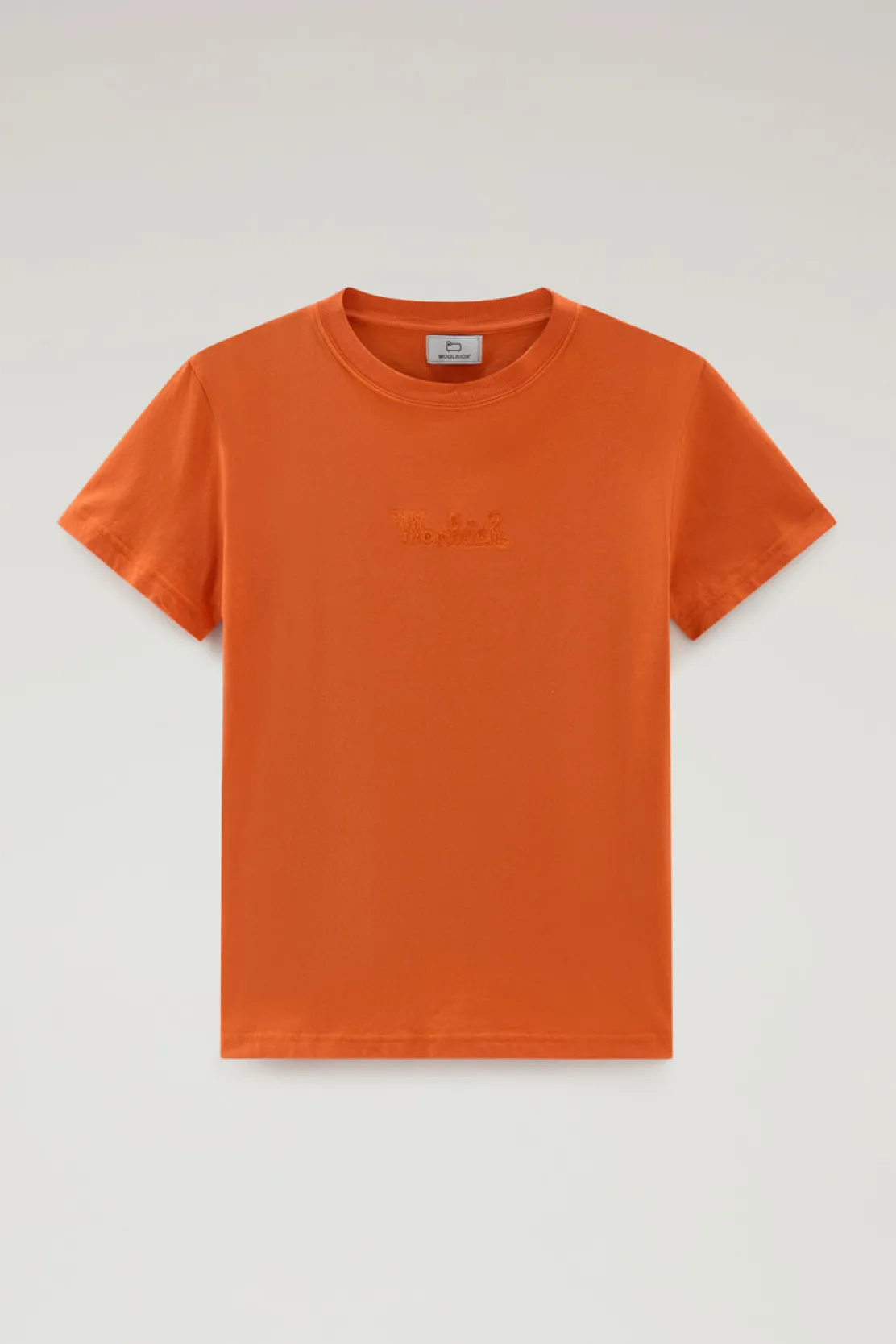 T-shirt e polo>Woolrich T-shirt In Puro Cotone Con Logo Ricamato Koi