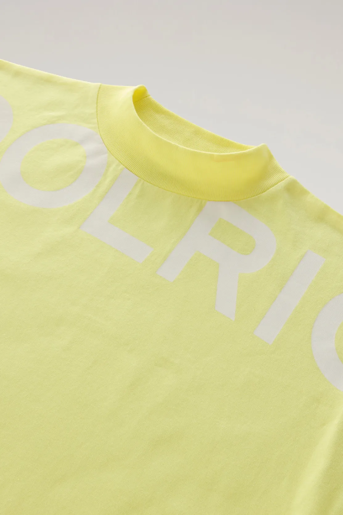 T-shirt e polo>Woolrich T-shirt In Puro Cotone Con Maxi Stampa Sunny Lemon