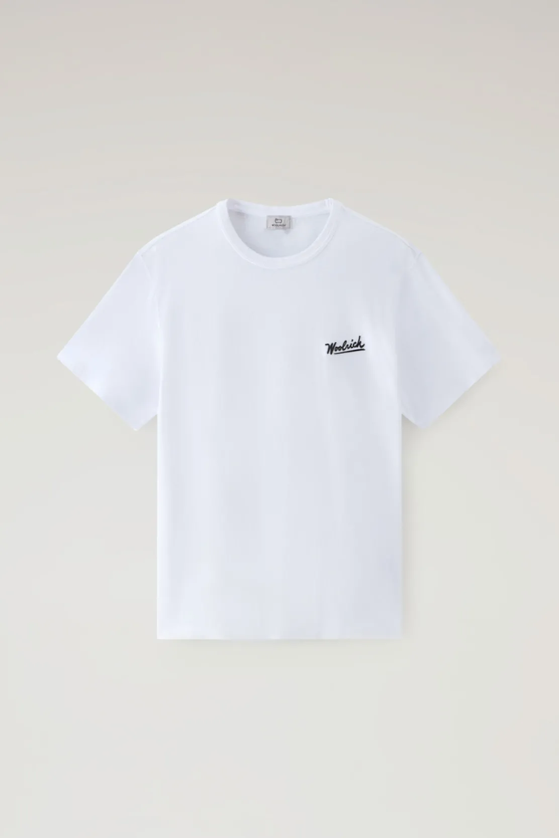 T-shirt>Woolrich T-shirt In Puro Cotone Con Grafica Western Sul Retro Bright White