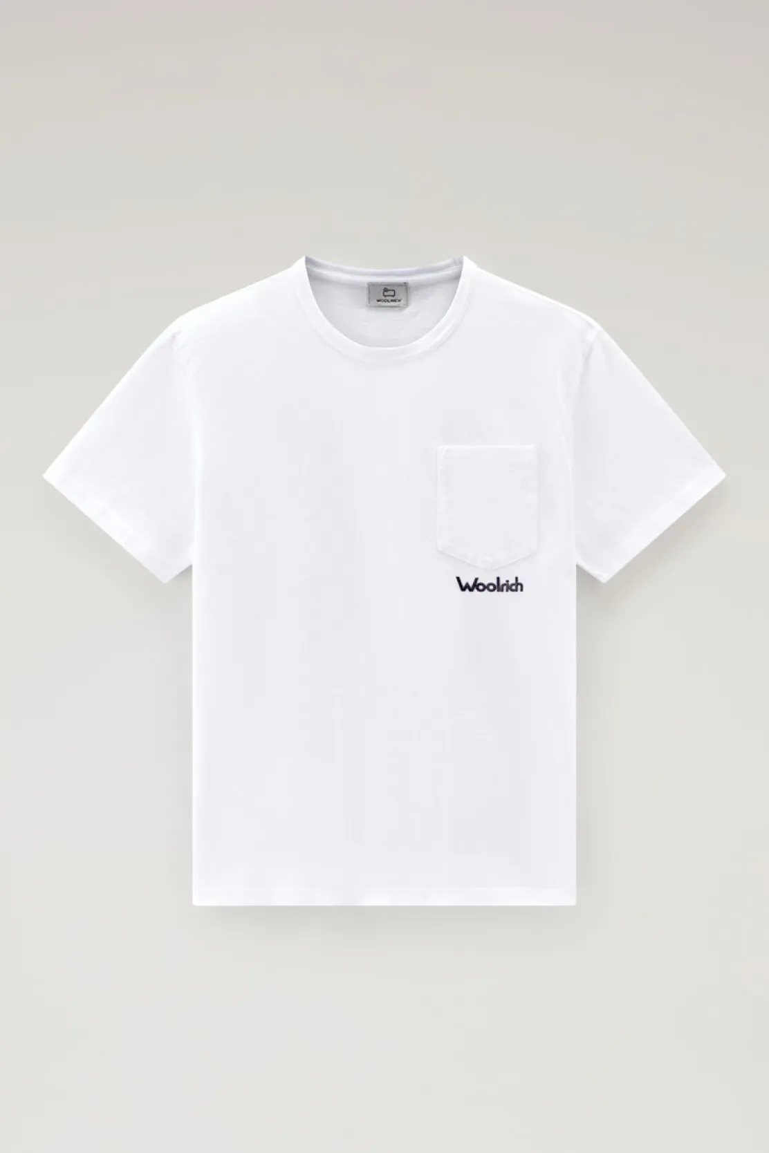 T-shirt>Woolrich T-shirt In Puro Cotone Con Stampa Trail Bright White