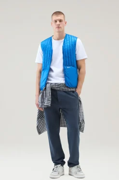 T-shirt>Woolrich T-shirt In Puro Cotone Con Stampa Nautica Bright White