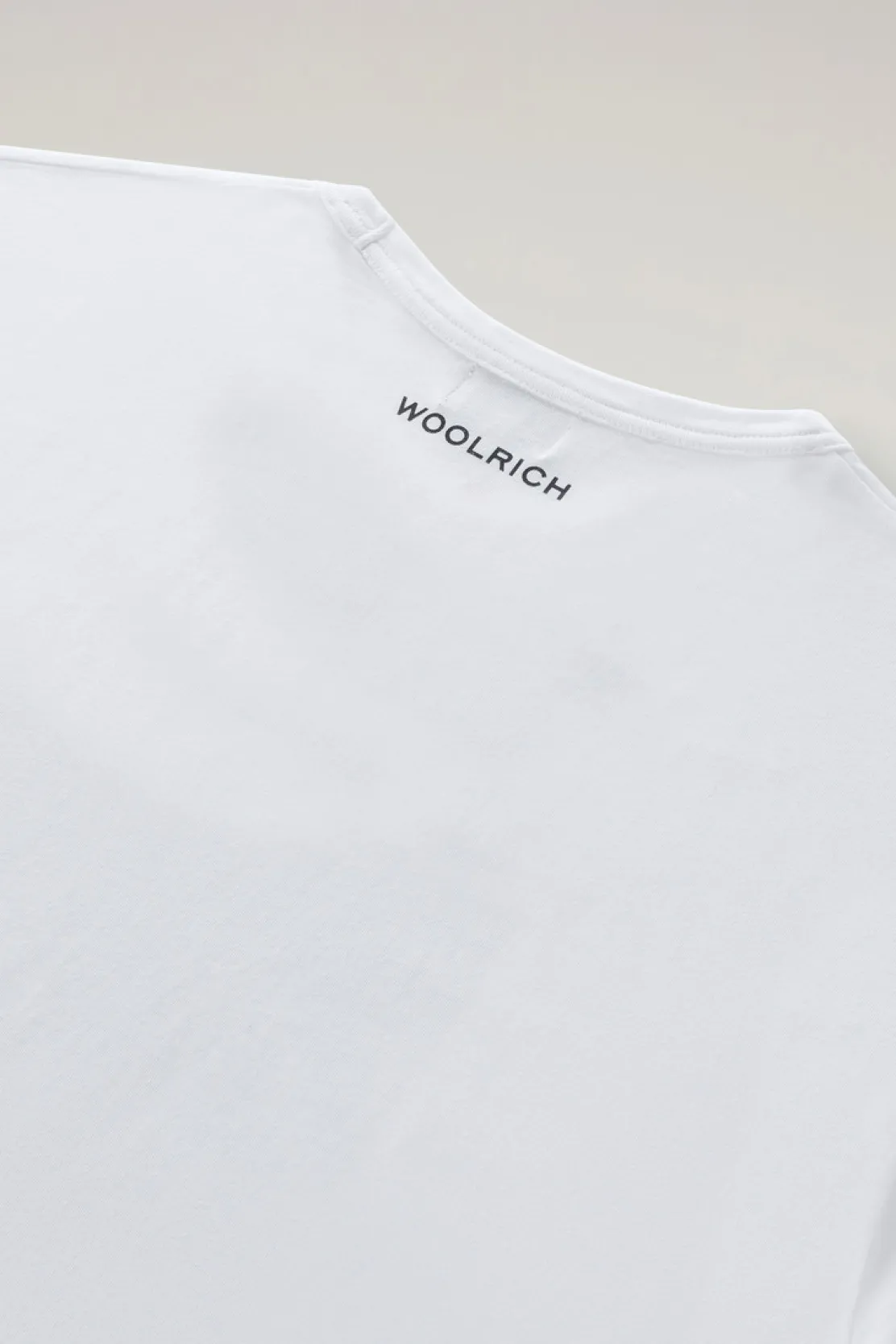 T-shirt>Woolrich T-shirt In Puro Cotone Con Stampa Nautica Bright White