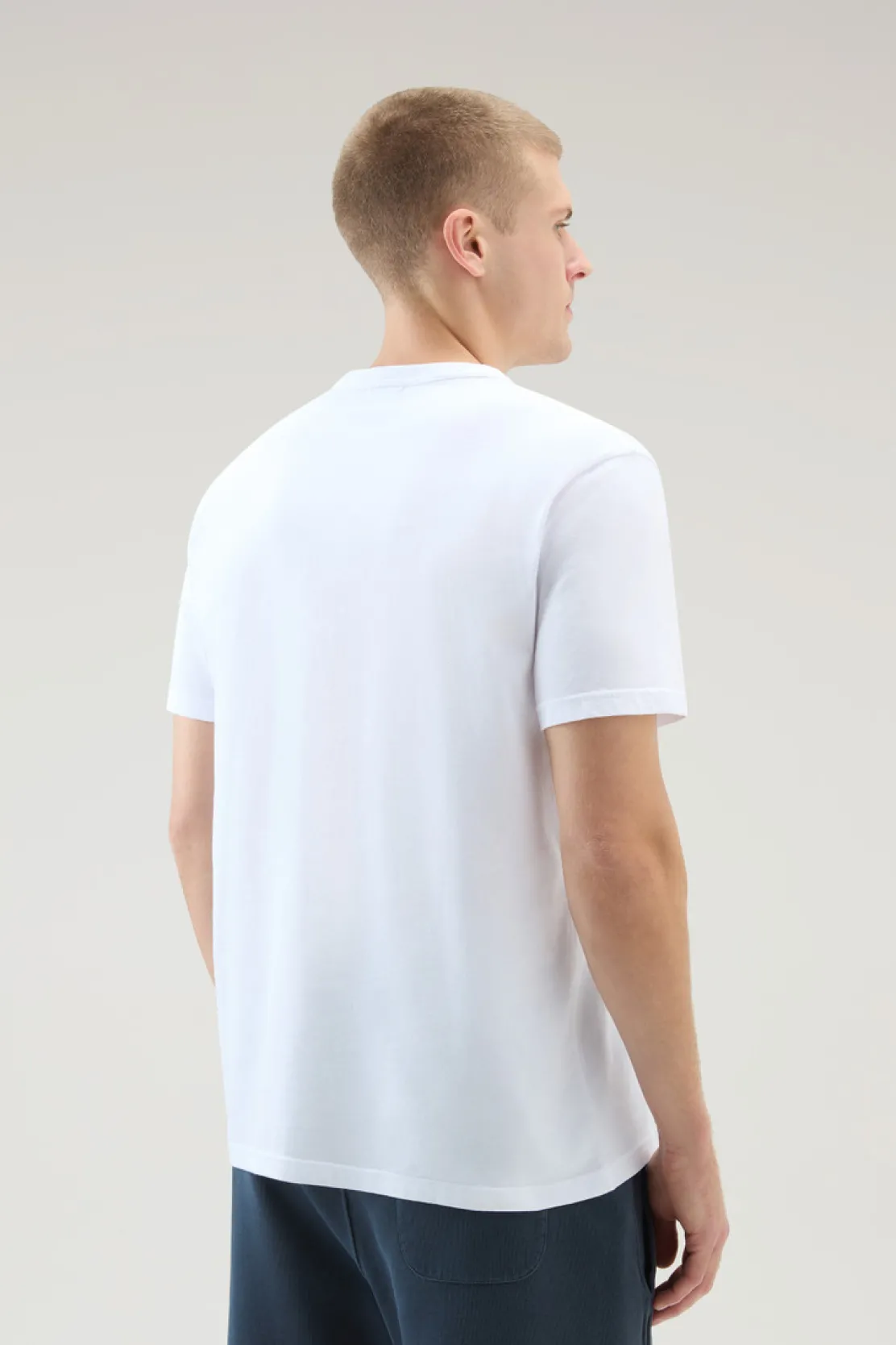 T-shirt>Woolrich T-shirt In Puro Cotone Con Ricamo Bright White