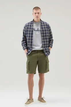 T-shirt>Woolrich T-shirt In Puro Cotone Con Ricamo Light Grey Melange
