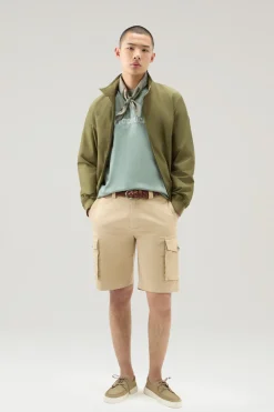 T-shirt>Woolrich T-shirt In Puro Cotone Con Ricamo Sage