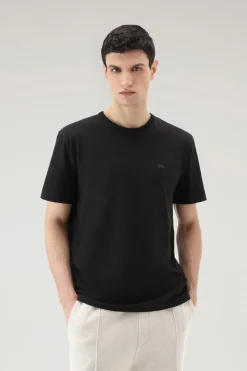 T-shirt>Woolrich T-shirt Sheep In Puro Cotone Black