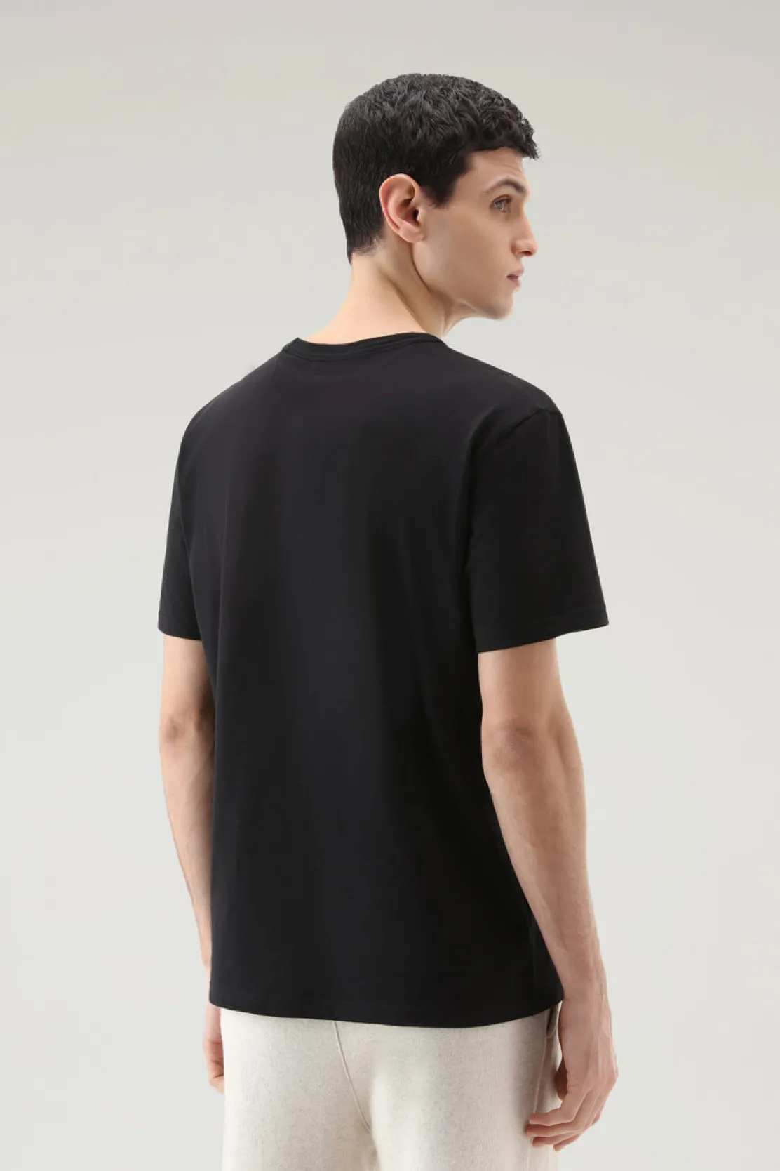 T-shirt>Woolrich T-shirt Sheep In Puro Cotone Black