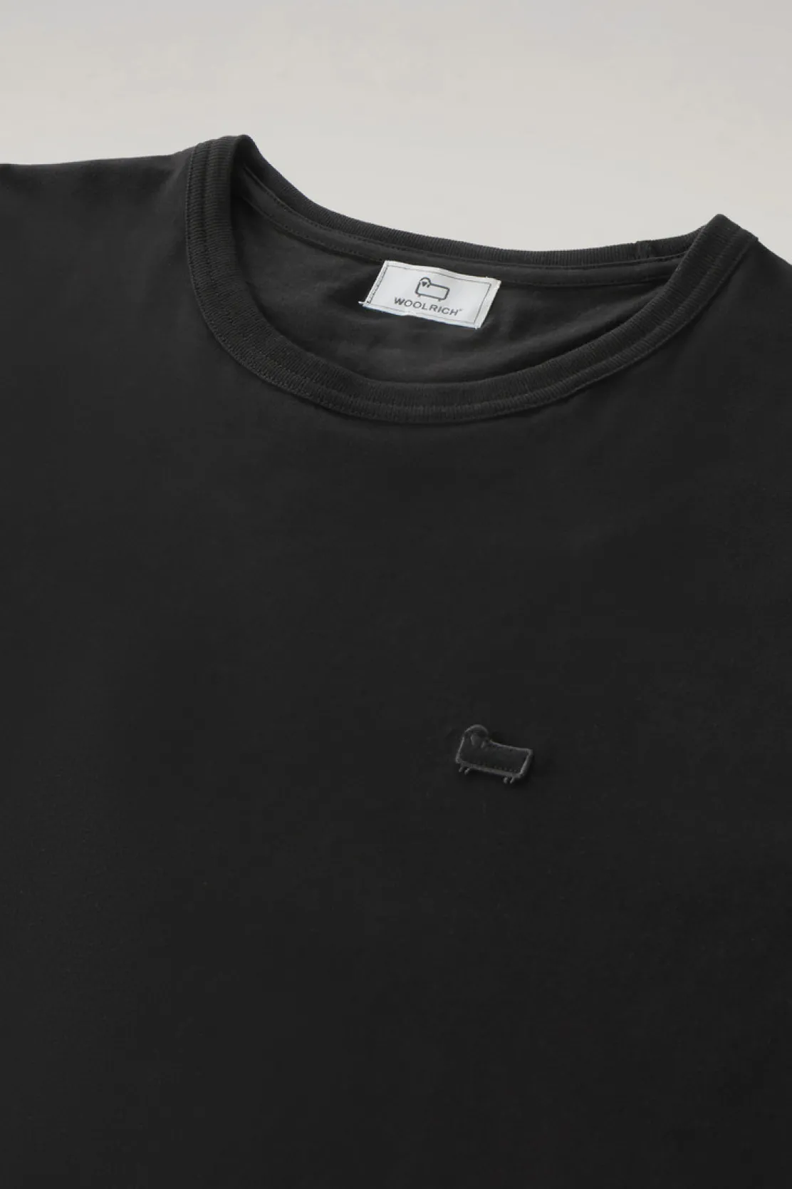 T-shirt>Woolrich T-shirt Sheep In Puro Cotone Black