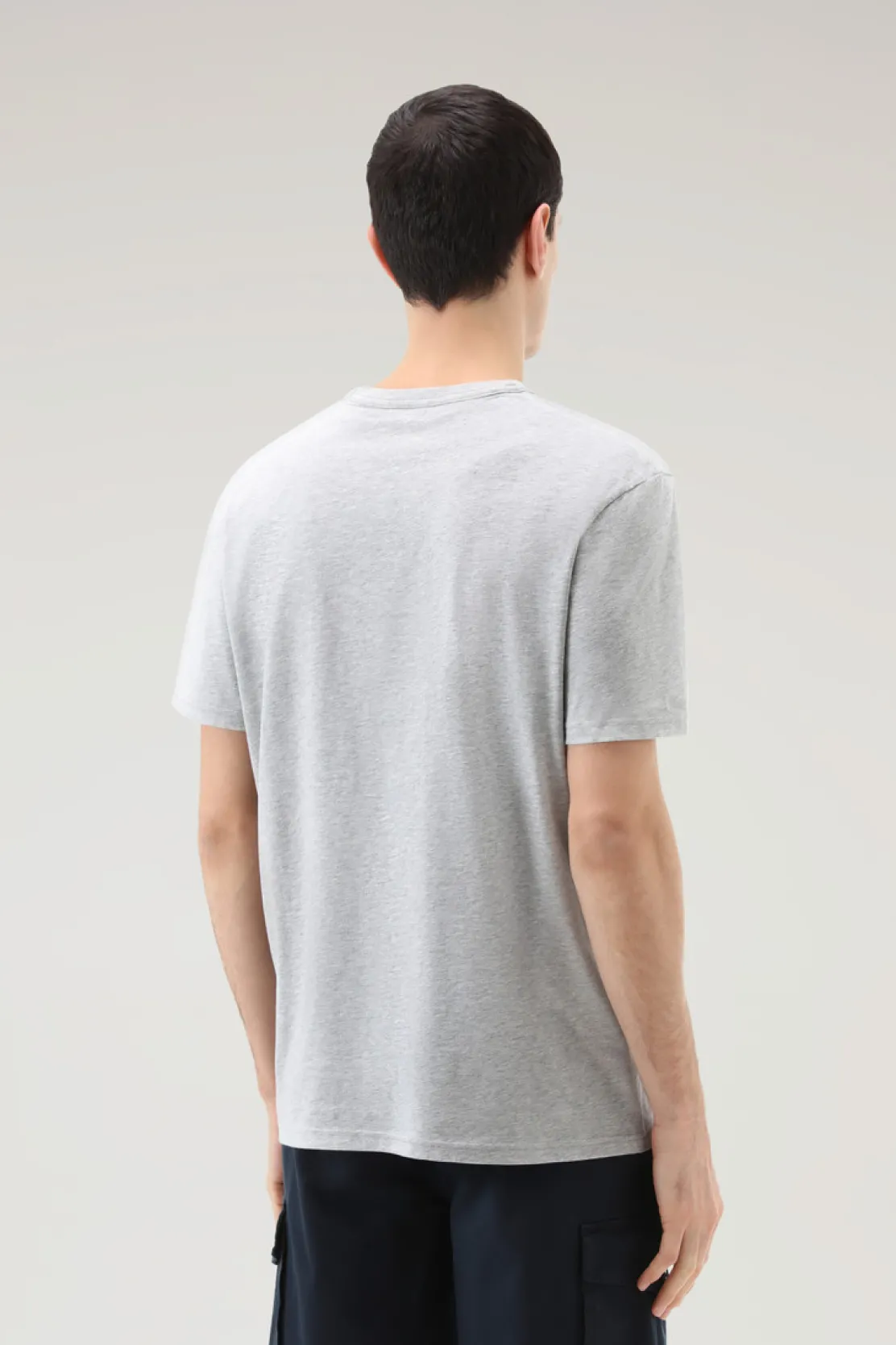 T-shirt>Woolrich T-shirt Sheep In Puro Cotone Light Grey Melange