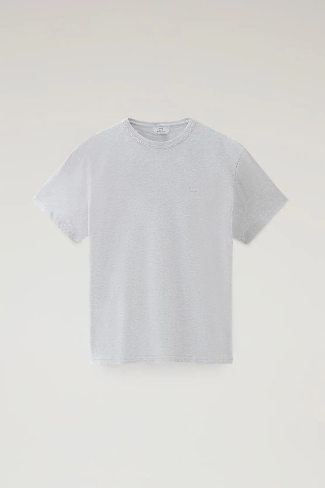 T-shirt>Woolrich T-shirt Sheep In Puro Cotone Light Grey Melange