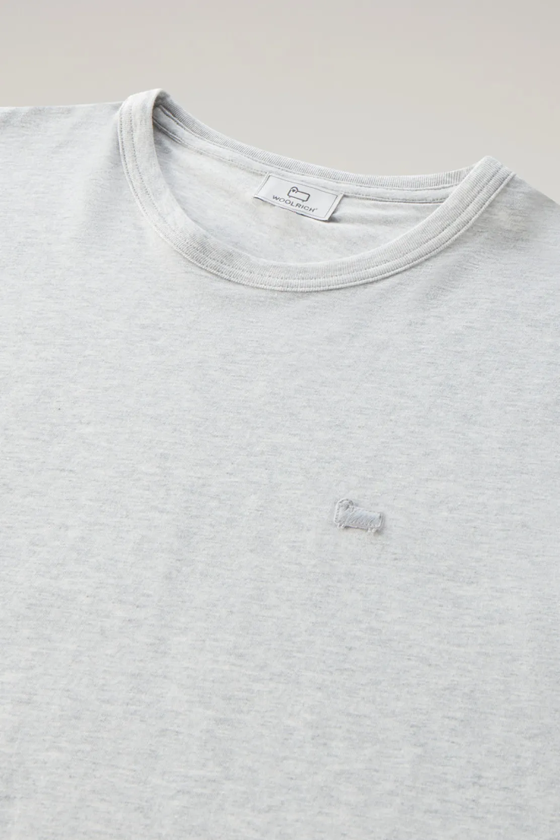 T-shirt>Woolrich T-shirt Sheep In Puro Cotone Light Grey Melange