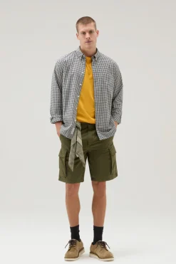 T-shirt>Woolrich T-shirt Tinta In Capo In Puro Cotone Golden Glow
