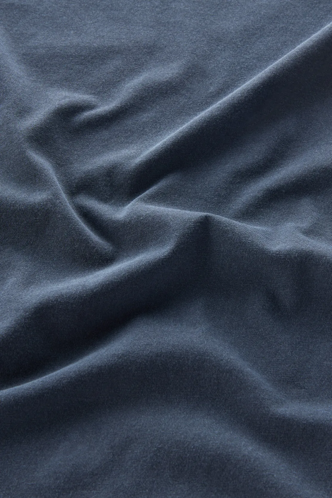 T-shirt>Woolrich T-shirt Tinta In Capo In Puro Cotone Con Stampa Melton Blue