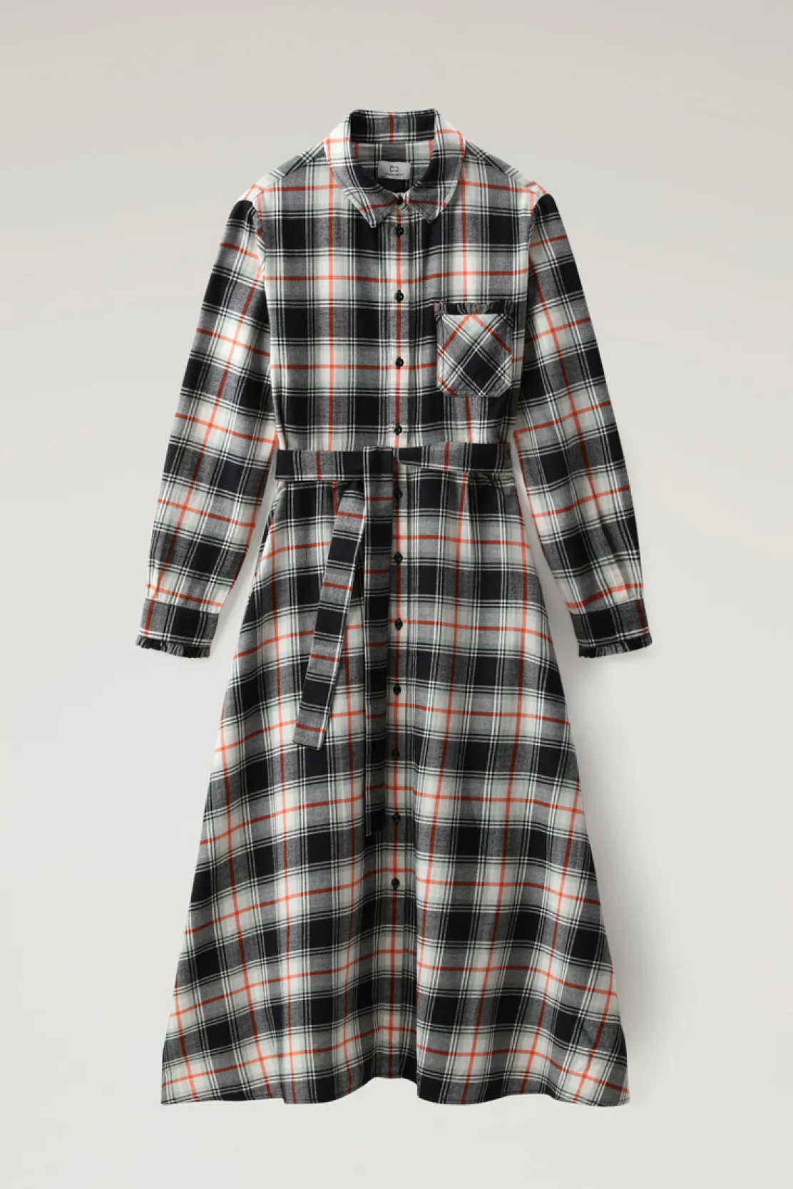 Vestiti e gonne>Woolrich Vestito A Quadri In Flanella Flame Black Check
