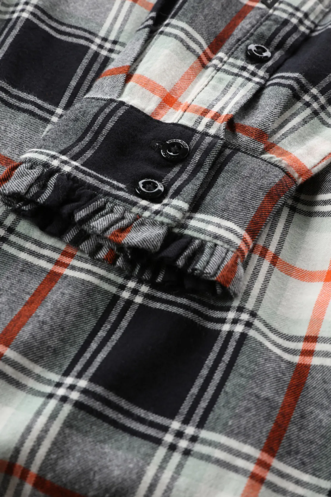 Vestiti e gonne>Woolrich Vestito A Quadri In Flanella Flame Black Check