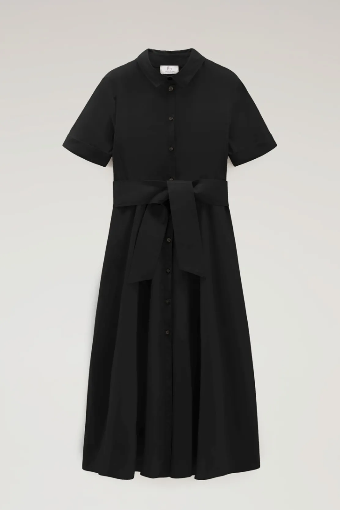 Vestiti e gonne>Woolrich Vestito Chemisier In Popeline Di Puro Cotone Black