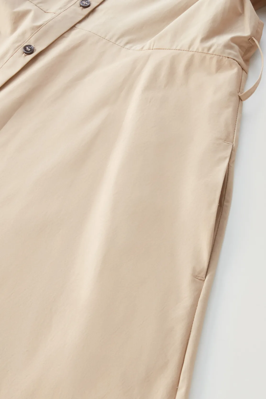 Vestiti e gonne>Woolrich Vestito Chemisier In Popeline Di Puro Cotone Feather Beige