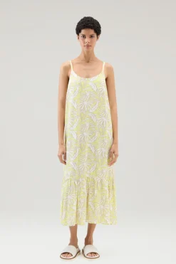 Vestiti e gonne>Woolrich Vestito Con Stampa Tropical Sunny Lemon Flower