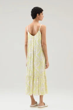 Vestiti e gonne>Woolrich Vestito Con Stampa Tropical Sunny Lemon Flower