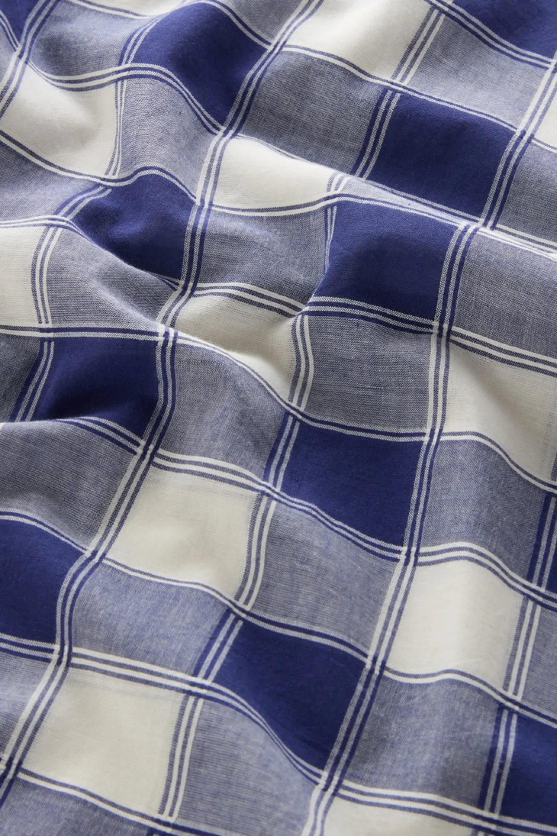 Vestiti e gonne>Woolrich Vestito Lungo In Voile Di Puro Cotone A Quadri Blue Buffalo